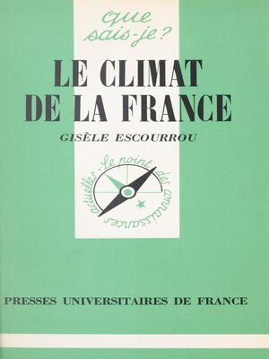 cover image of Le climat de la France
